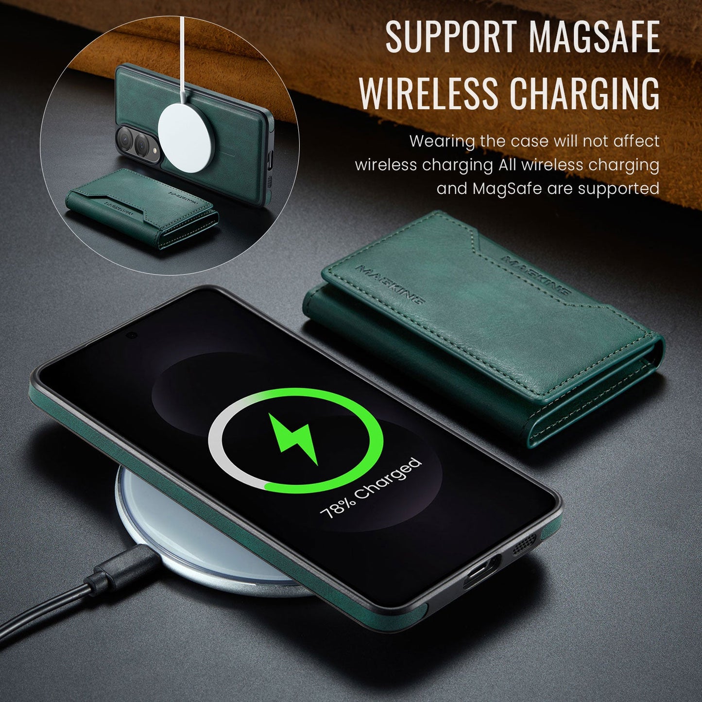 Galaxy S25 Edge Magsafe Wallet [Green]
