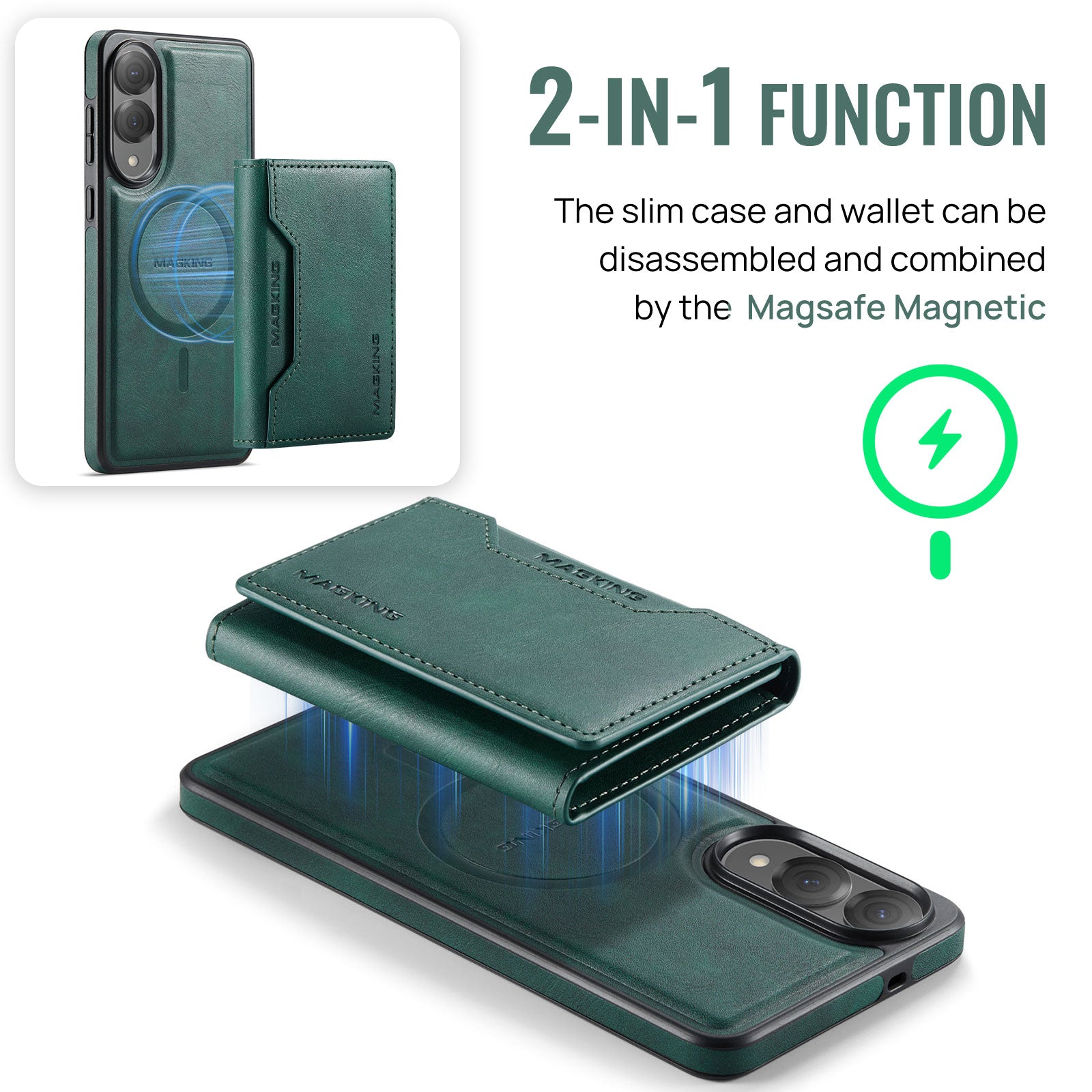 Galaxy S25 Edge Magsafe Wallet [Green]