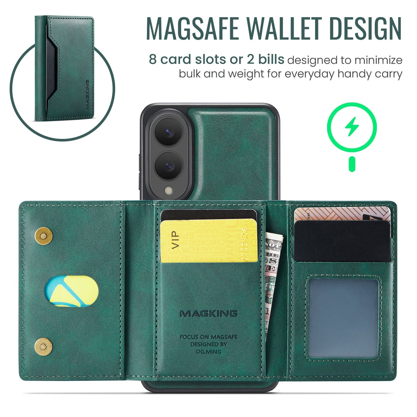Galaxy S25 Edge Magsafe Wallet [Green]