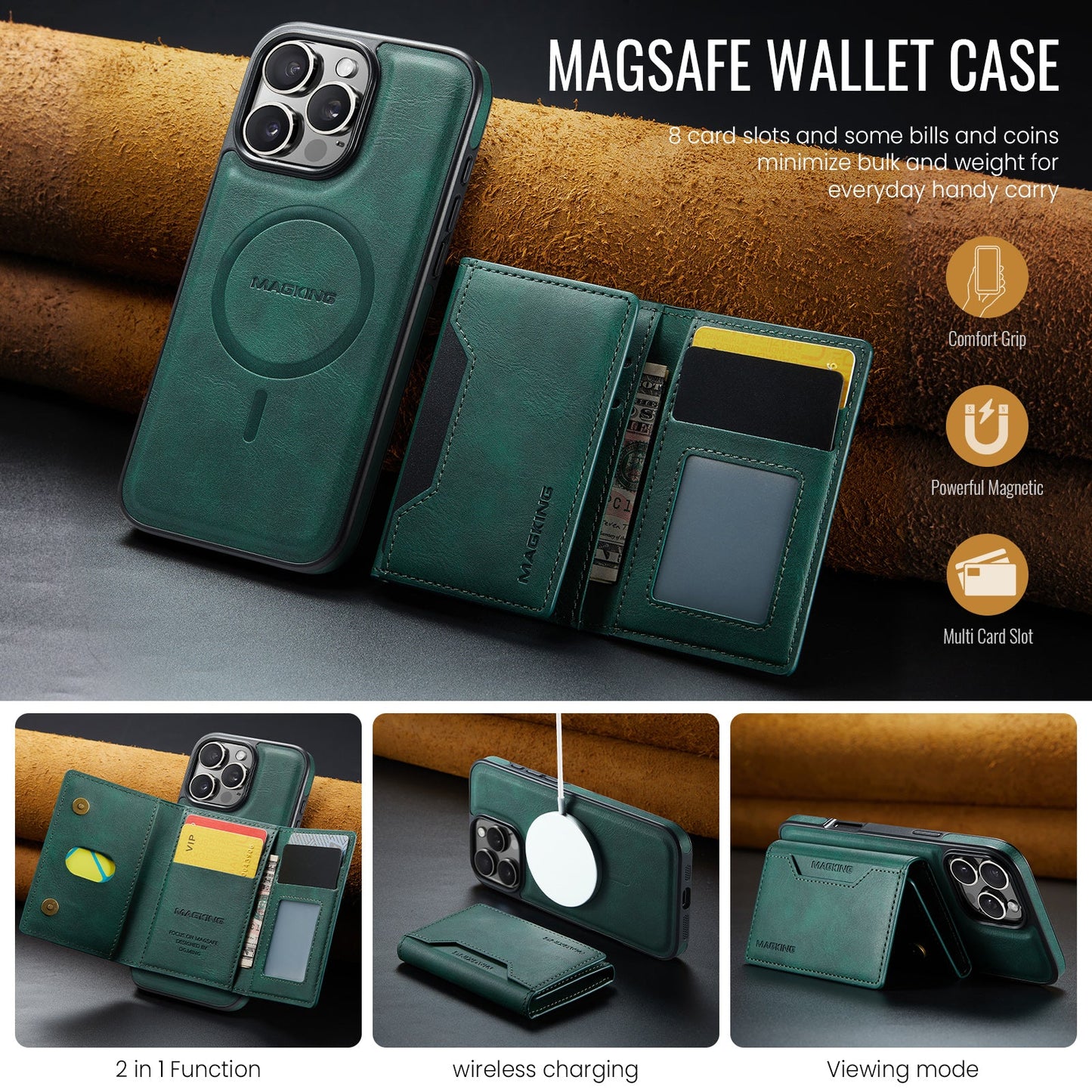 Iphone 16 Pro Magsafe Wallet [Green]