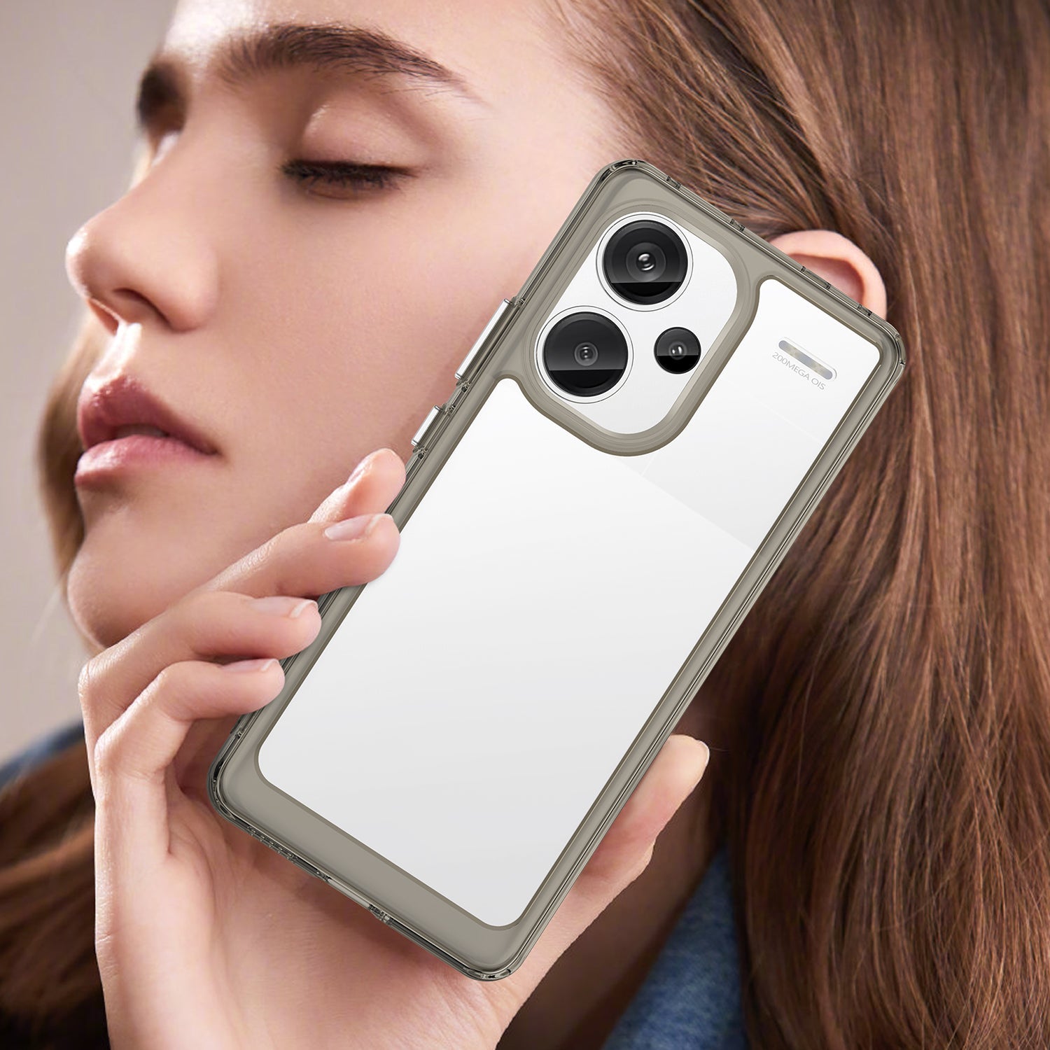 Xiaomi Redmi Note 13 Pro+ 5G Soft Gel Bumper Case [Clear Grey]