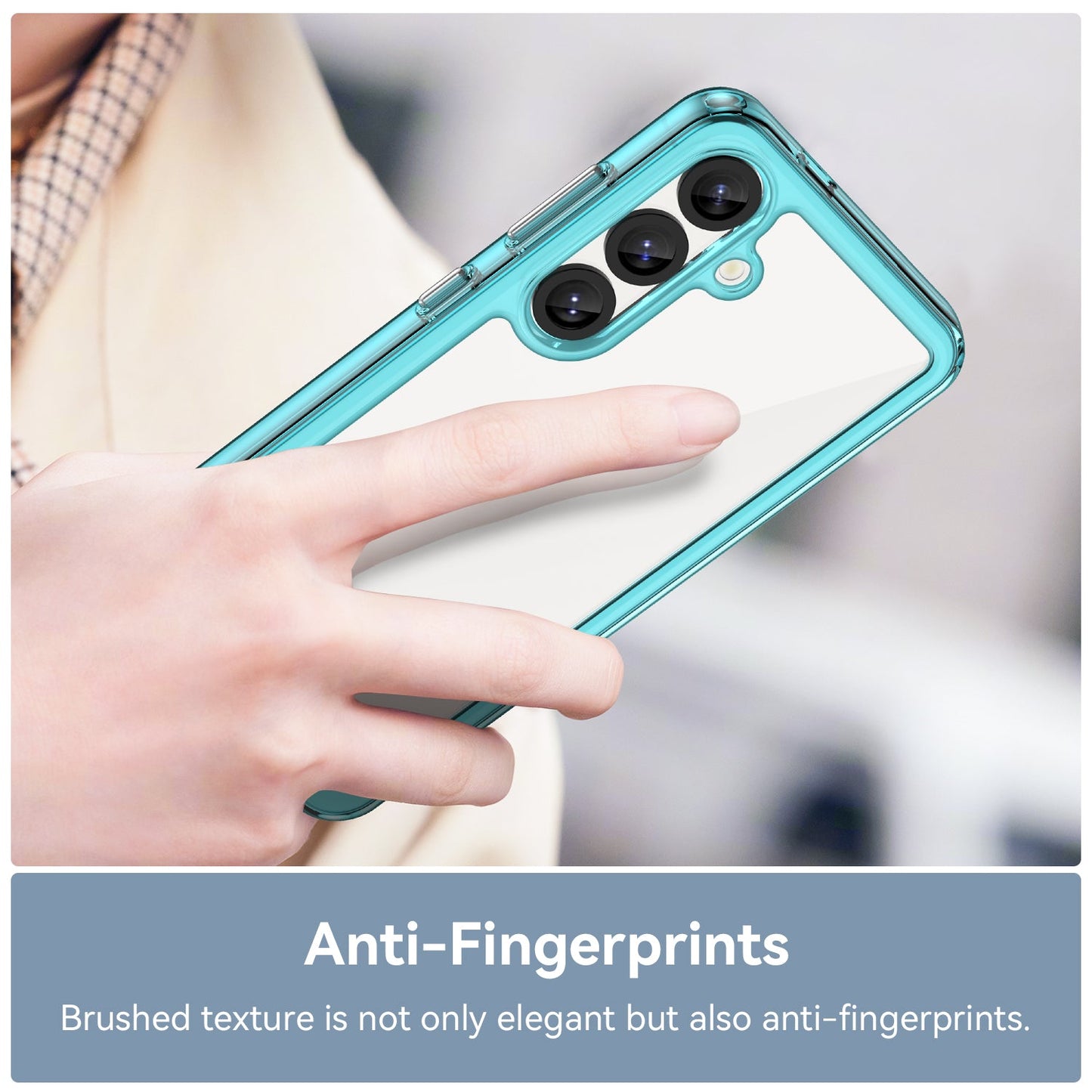Galaxy S25 Soft Gel Bumper Case [Clear Blue]