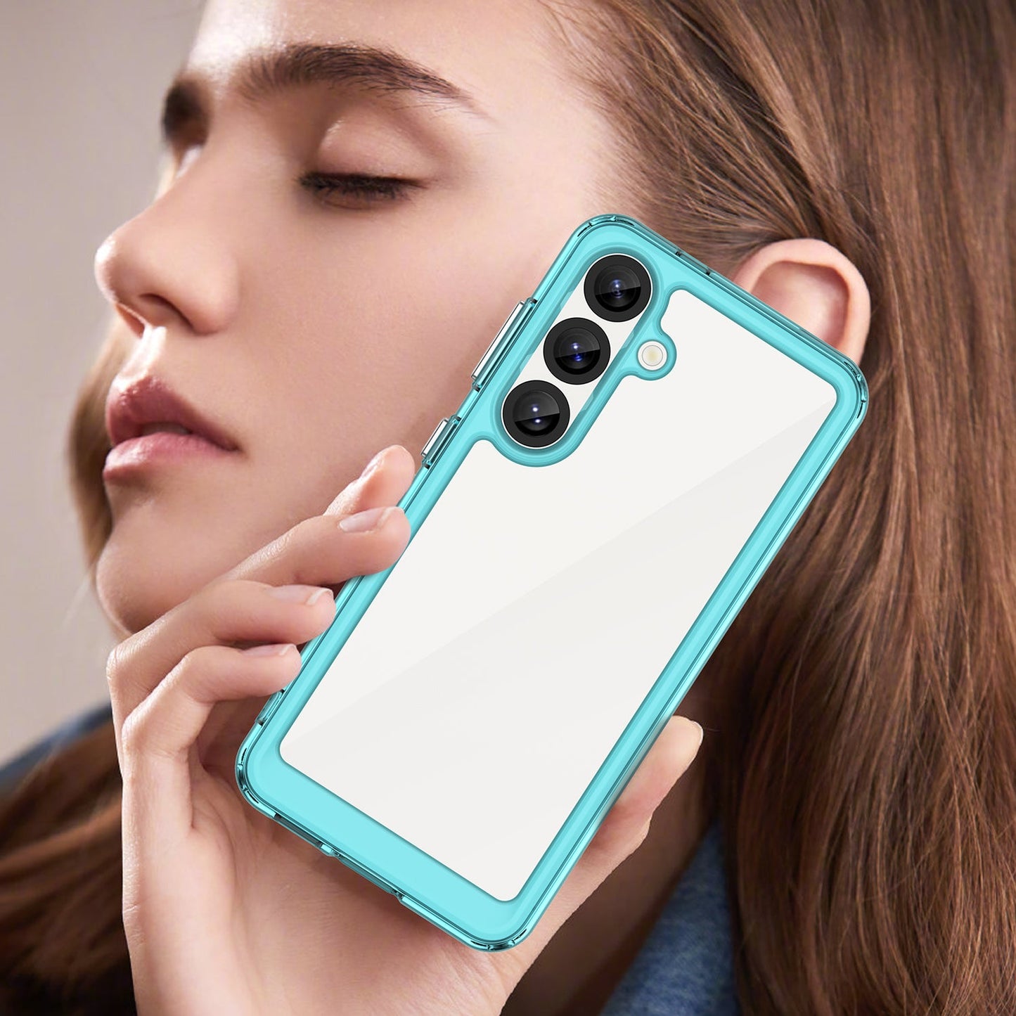 Galaxy S25 Soft Gel Bumper Case [Clear Blue]