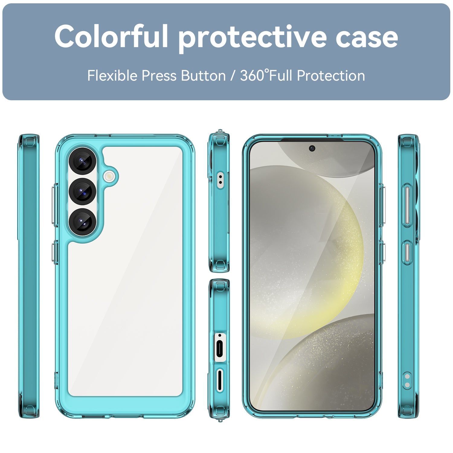 Galaxy S25 Soft Gel Bumper Case [Clear Blue]