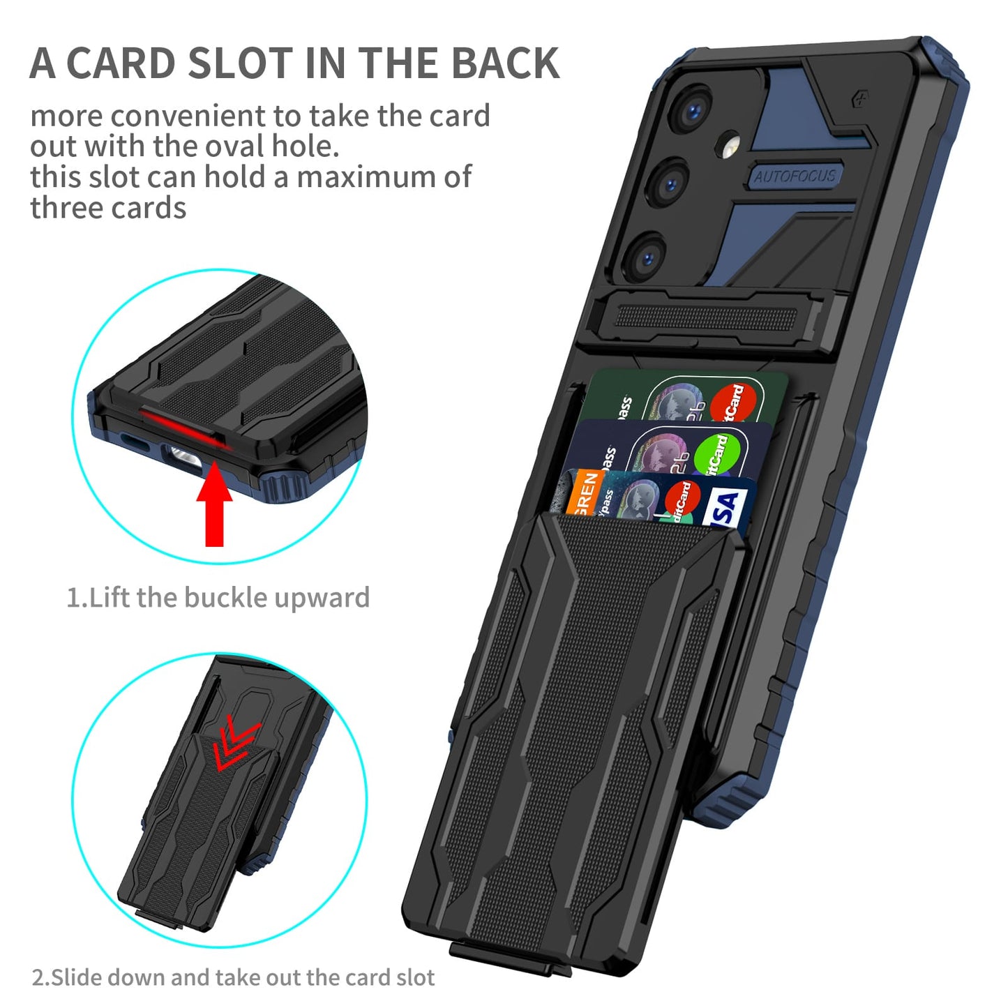 Galaxy S25 Plus Kickstand Heavy Duty Case [Navy]