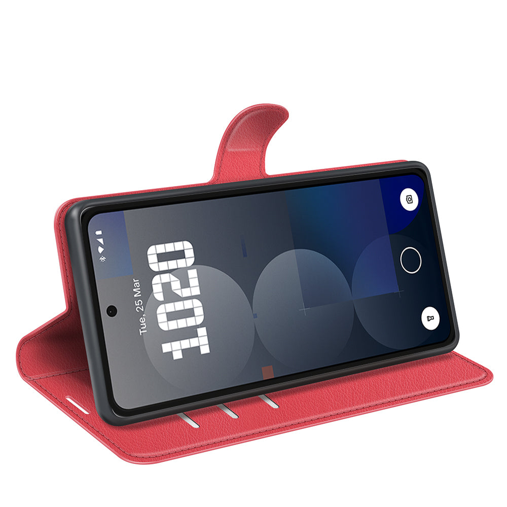 Nothing Phone (3A) Pro Pu Wallet Case [ Red ]