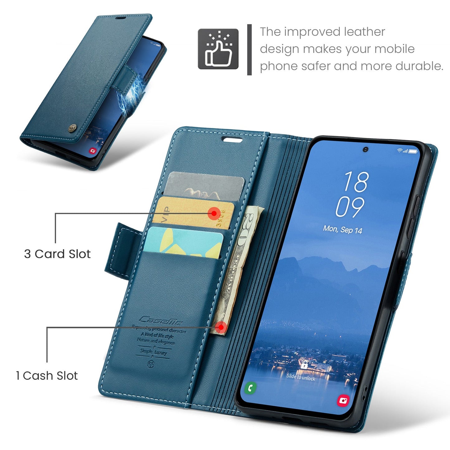 Galaxy S25 Plus Pu Wallet Case [Navy]