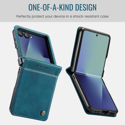 Galaxy Z Flip 7 Pu Leather Case [Teal]