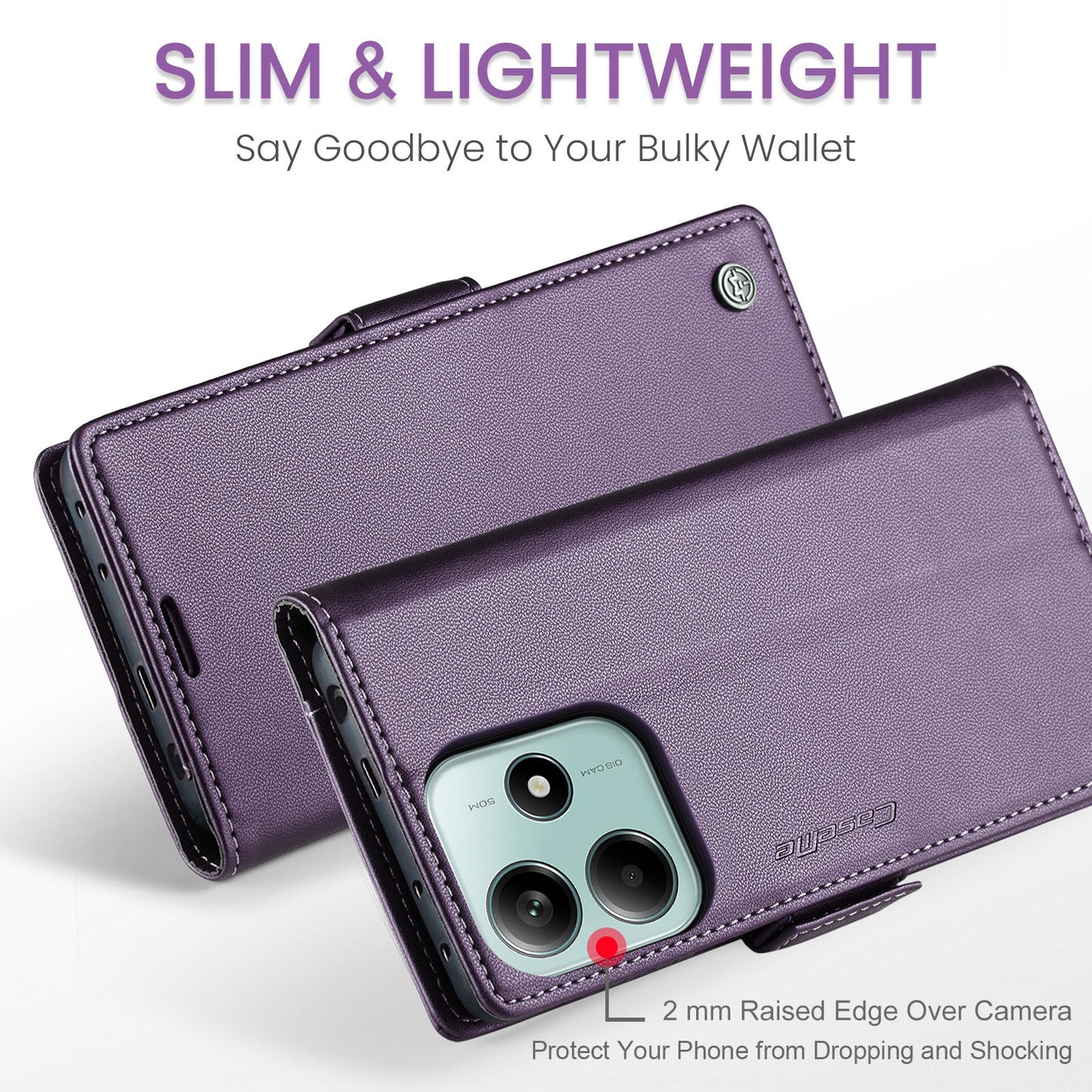 Xiaomi Redmi Note 14 5G Pu Wallet Case [Purple]