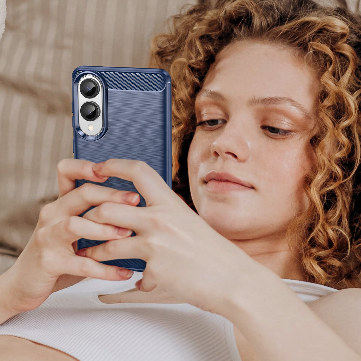 Samsung Galaxy S25 Edge Carbon Fibre Case [Navy]