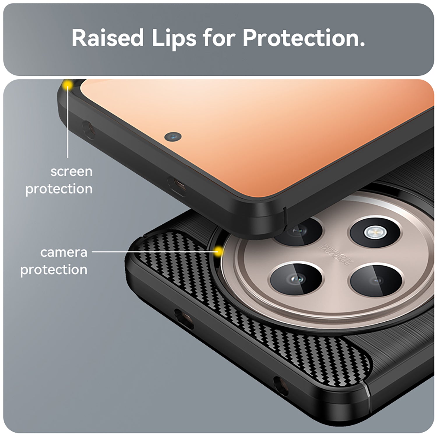 Oppo Reno 12F 5G Carbon Fibre Case [Black]