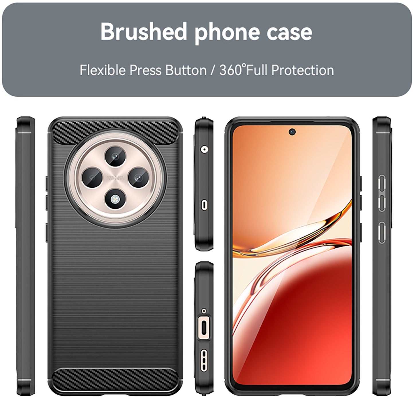 Oppo Reno 12F 5G Carbon Fibre Case [Black]