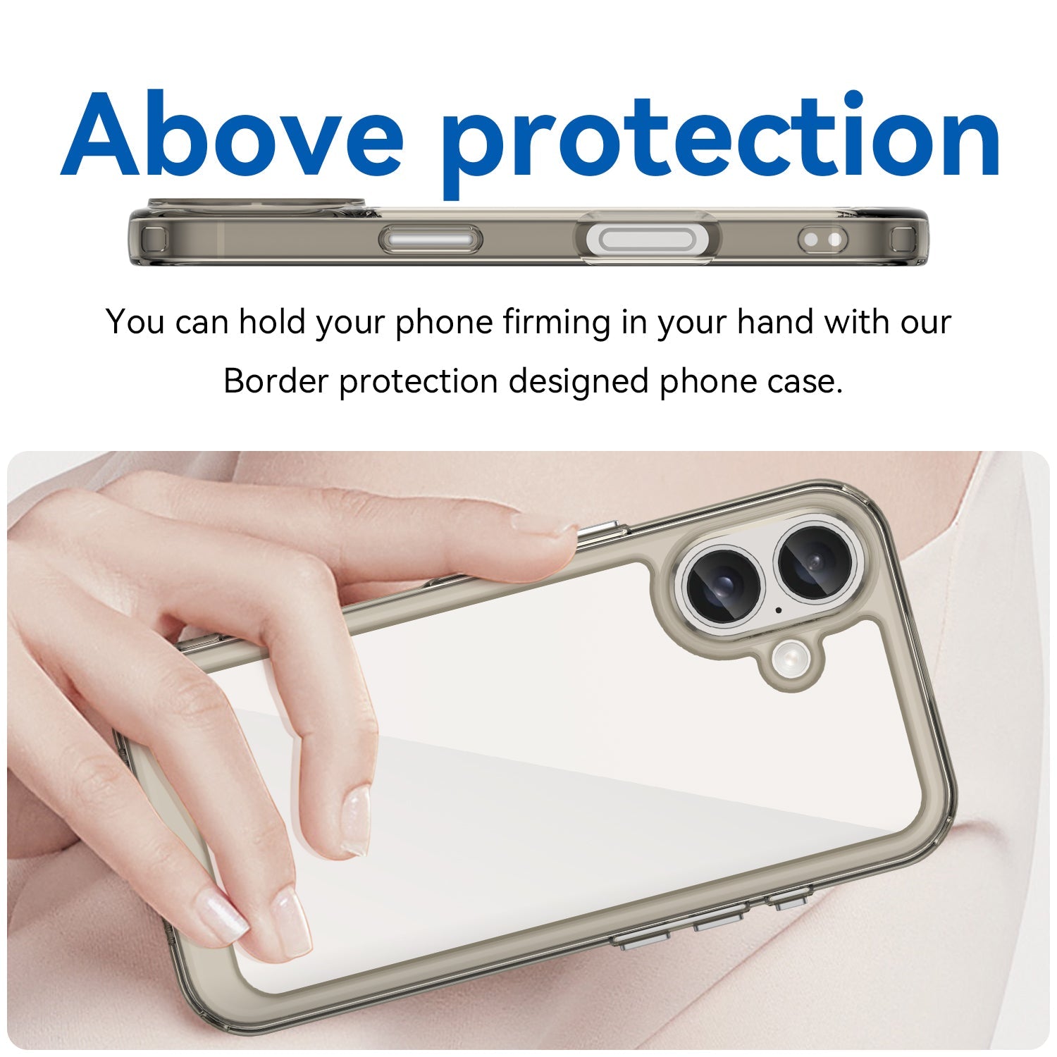 Iphone 16 Soft Gel Case [Clear Grey]