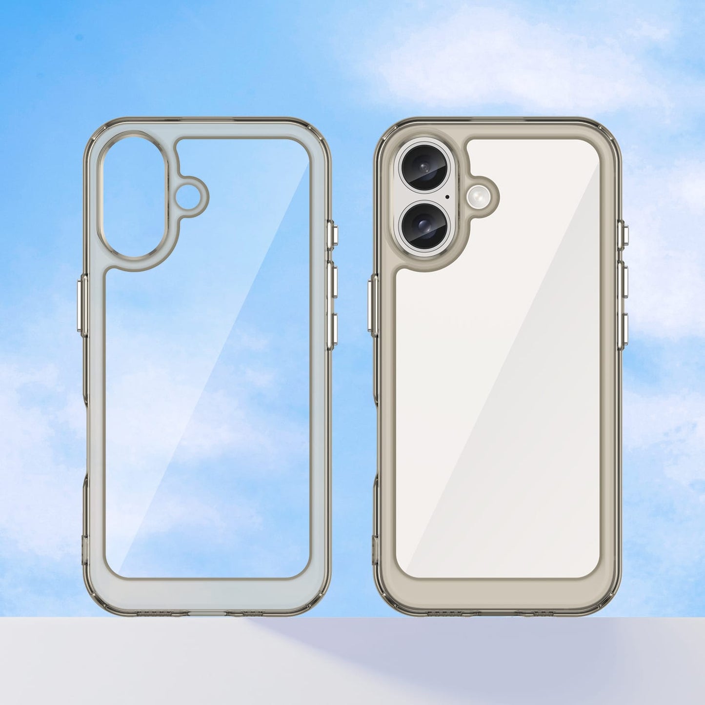 Iphone 16 Soft Gel Case [Clear Grey]