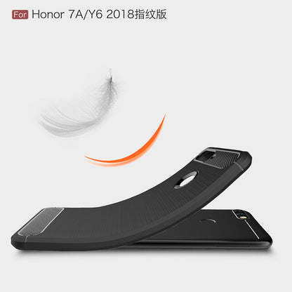 Huawei Y6 2018 Carbon Fibre Case Navy