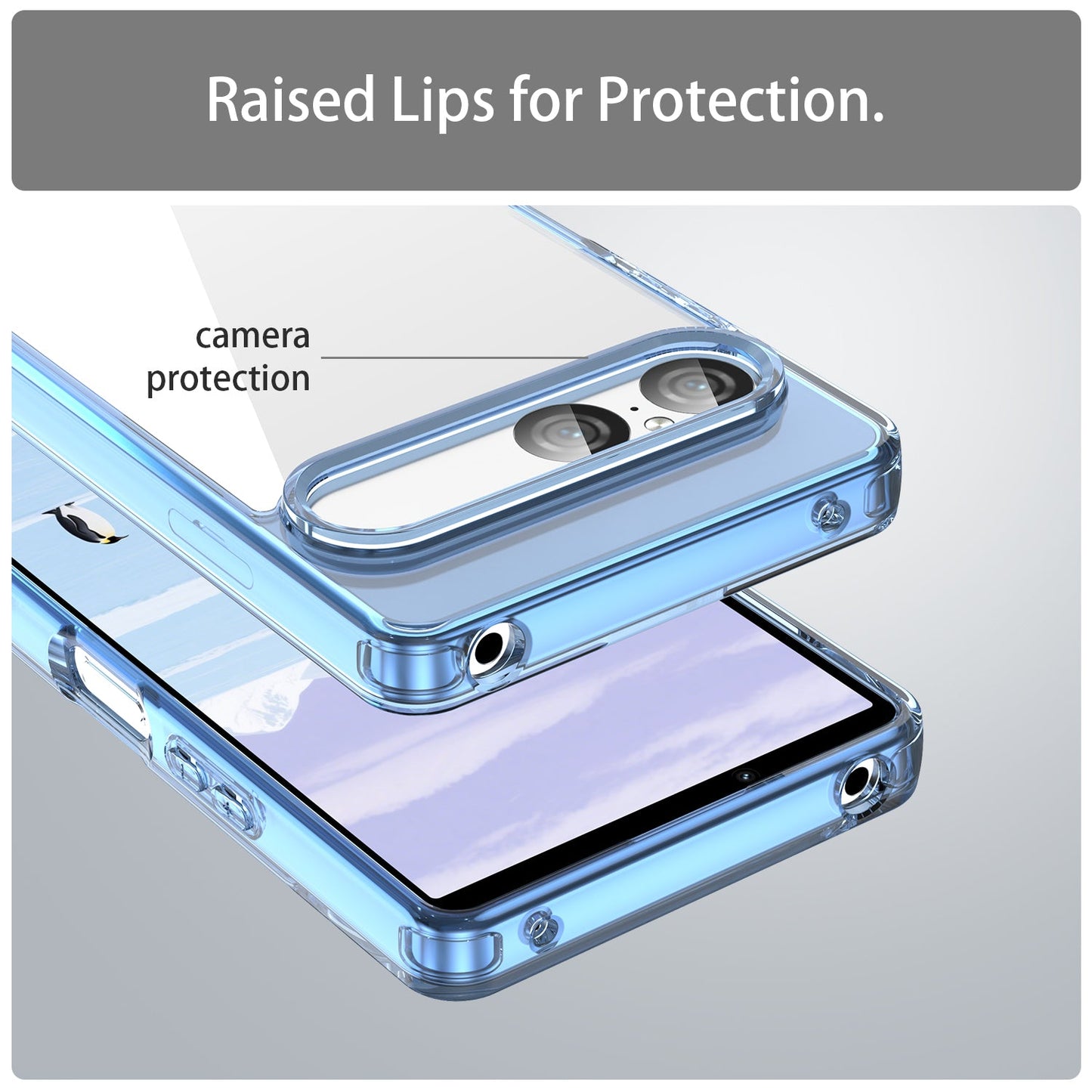 Sony Xperia 10 Vii Soft Gel Case [Clear Blue]