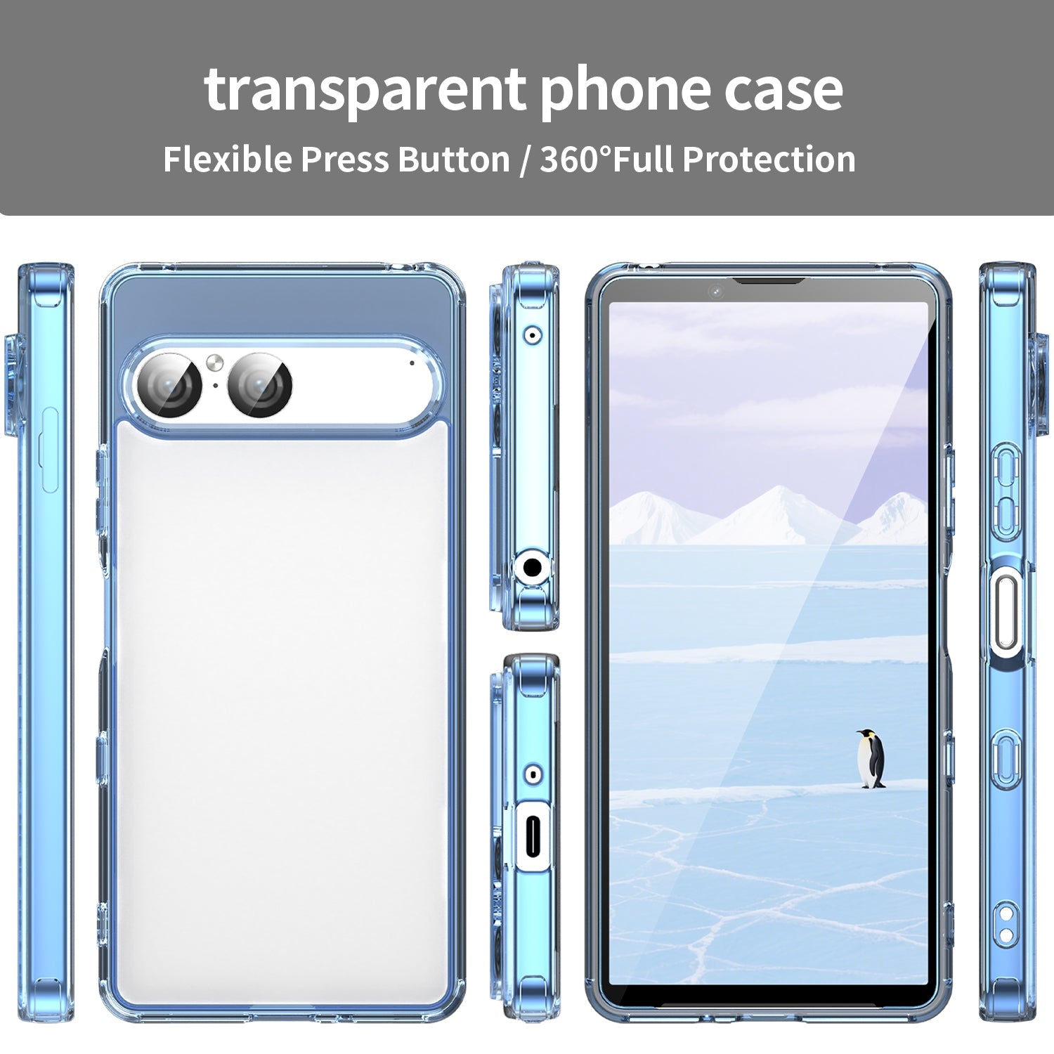 Sony Xperia 10 Vii Soft Gel Case [Clear Blue]