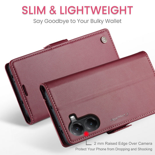 Xiaomi Poco X7 Pro Pu Wallet Case [Maroon]