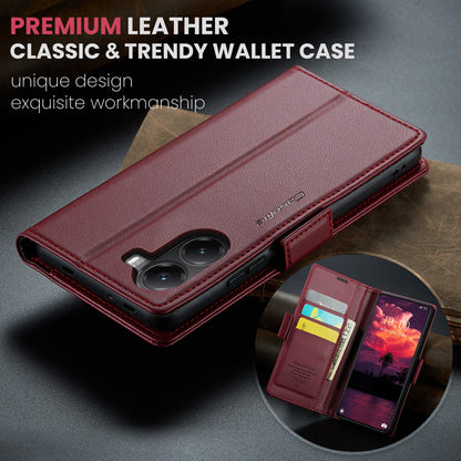 Xiaomi Poco X7 Pro Pu Wallet Case [Maroon]