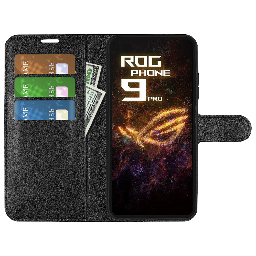 Asus Rog Phone 9 Pro Pu Wallet Case [Black]