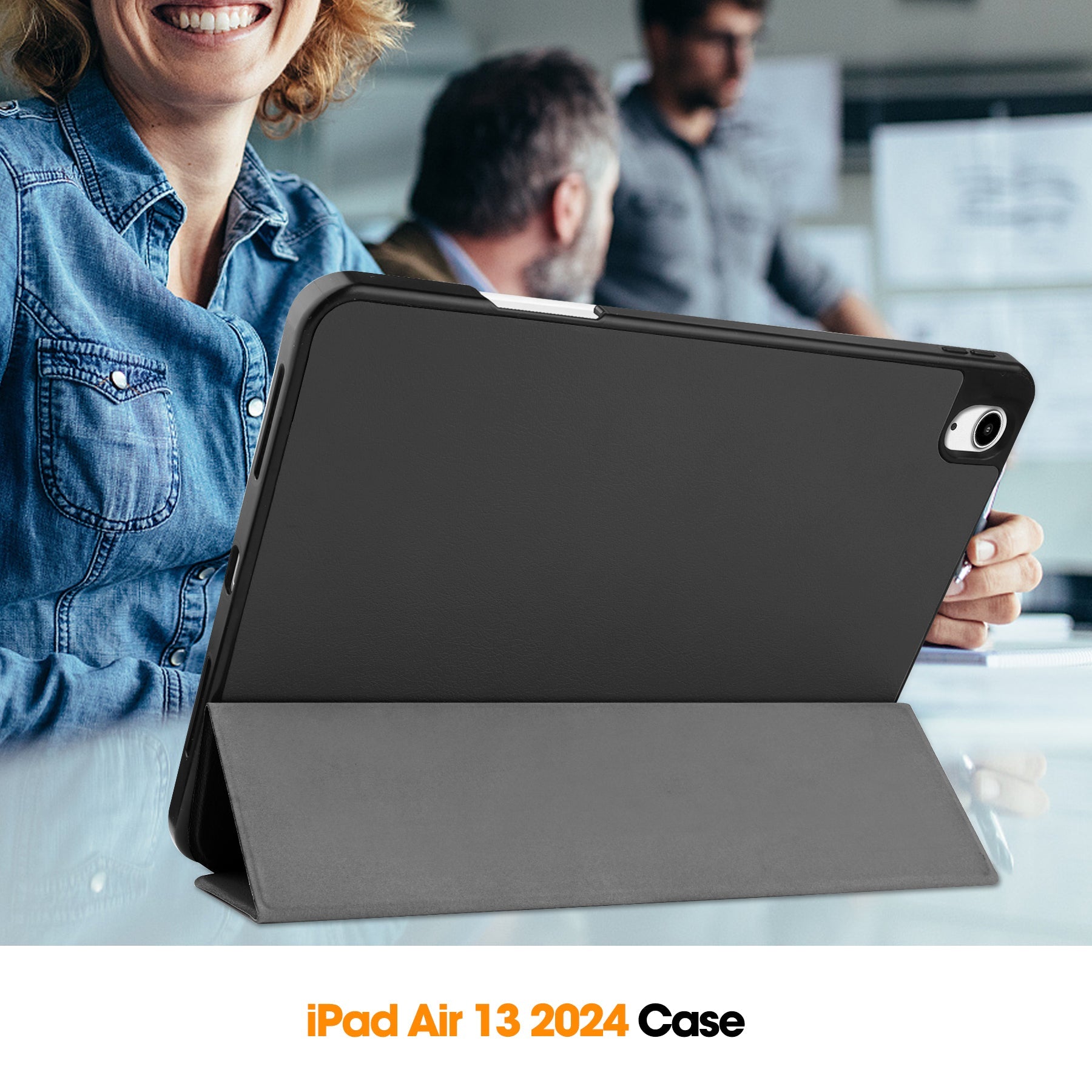 Ipad Air 13" (M3, 2025) Pen Holder Case [Black]