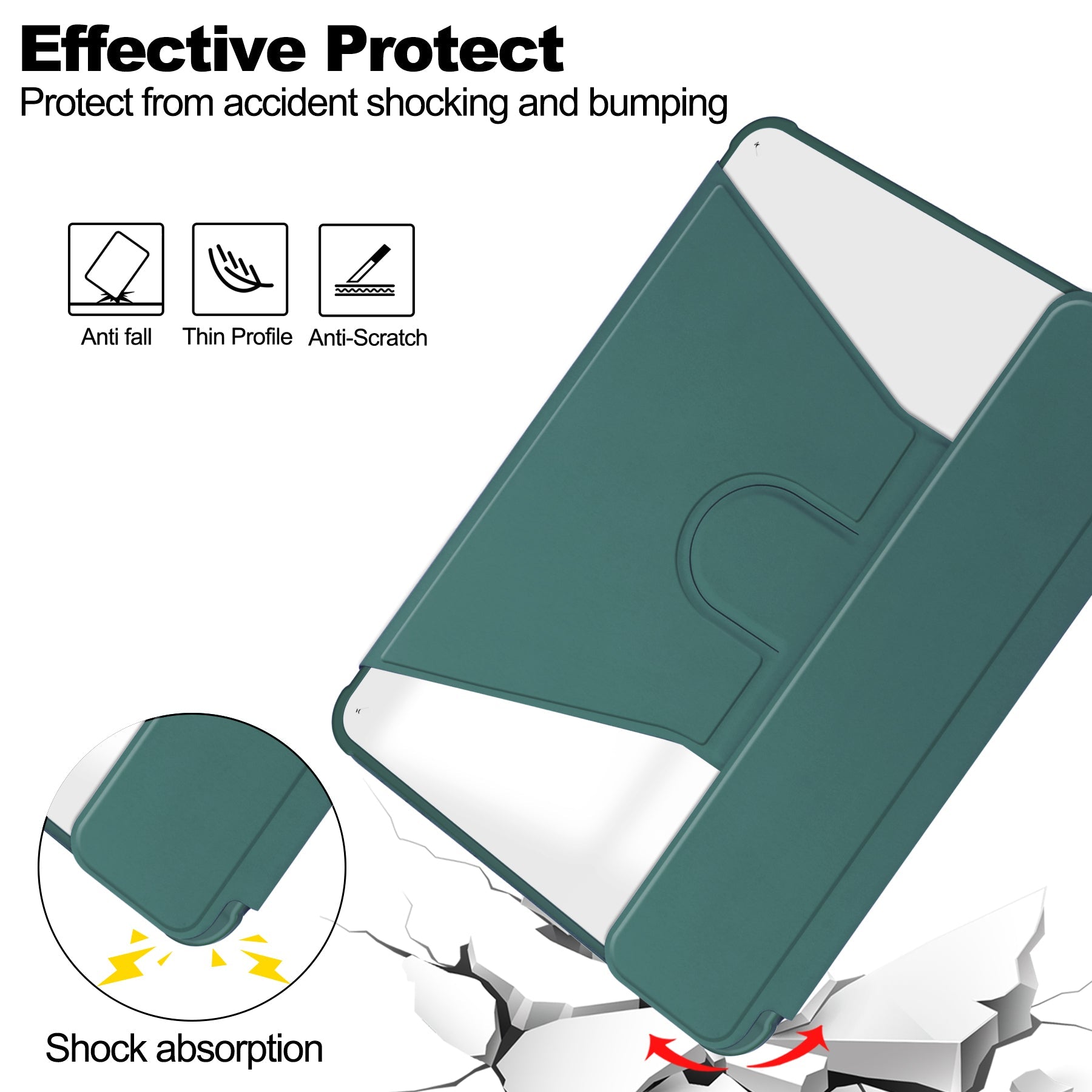 Ipad Air 11" (2026-2020 M4/m3/m2/5th/4th) Rotating Acrylic Case [Teal]
