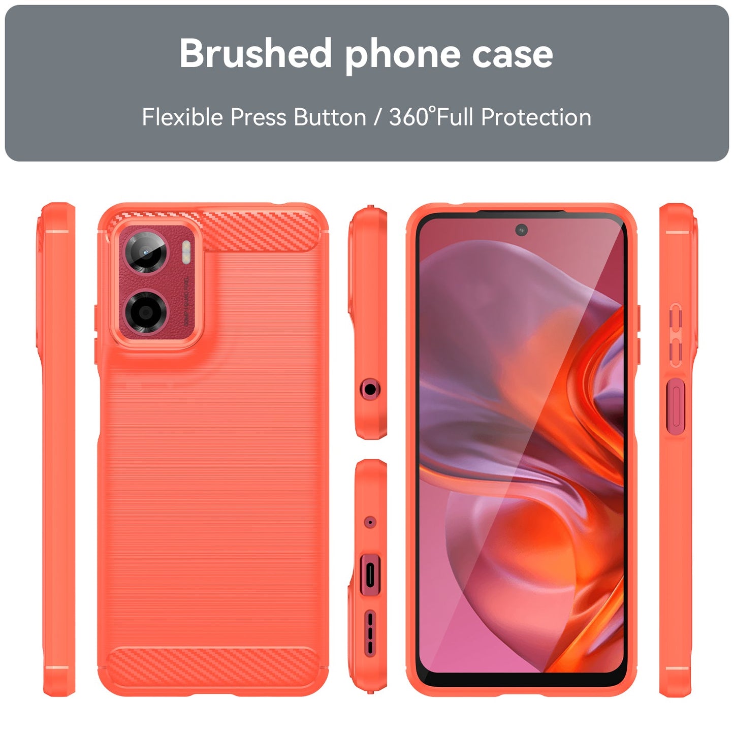 Moto G05 Carbon Fibre Case [Red]