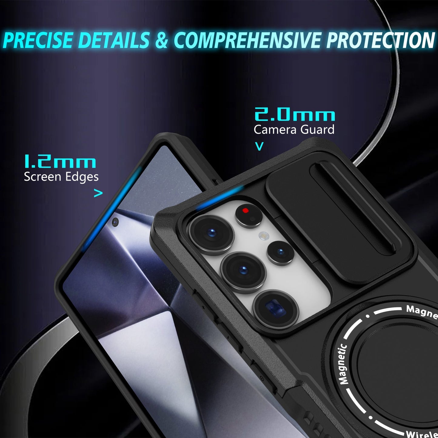 Galaxy S25 Ultra Magsafe Sliding Cover Case [Black]