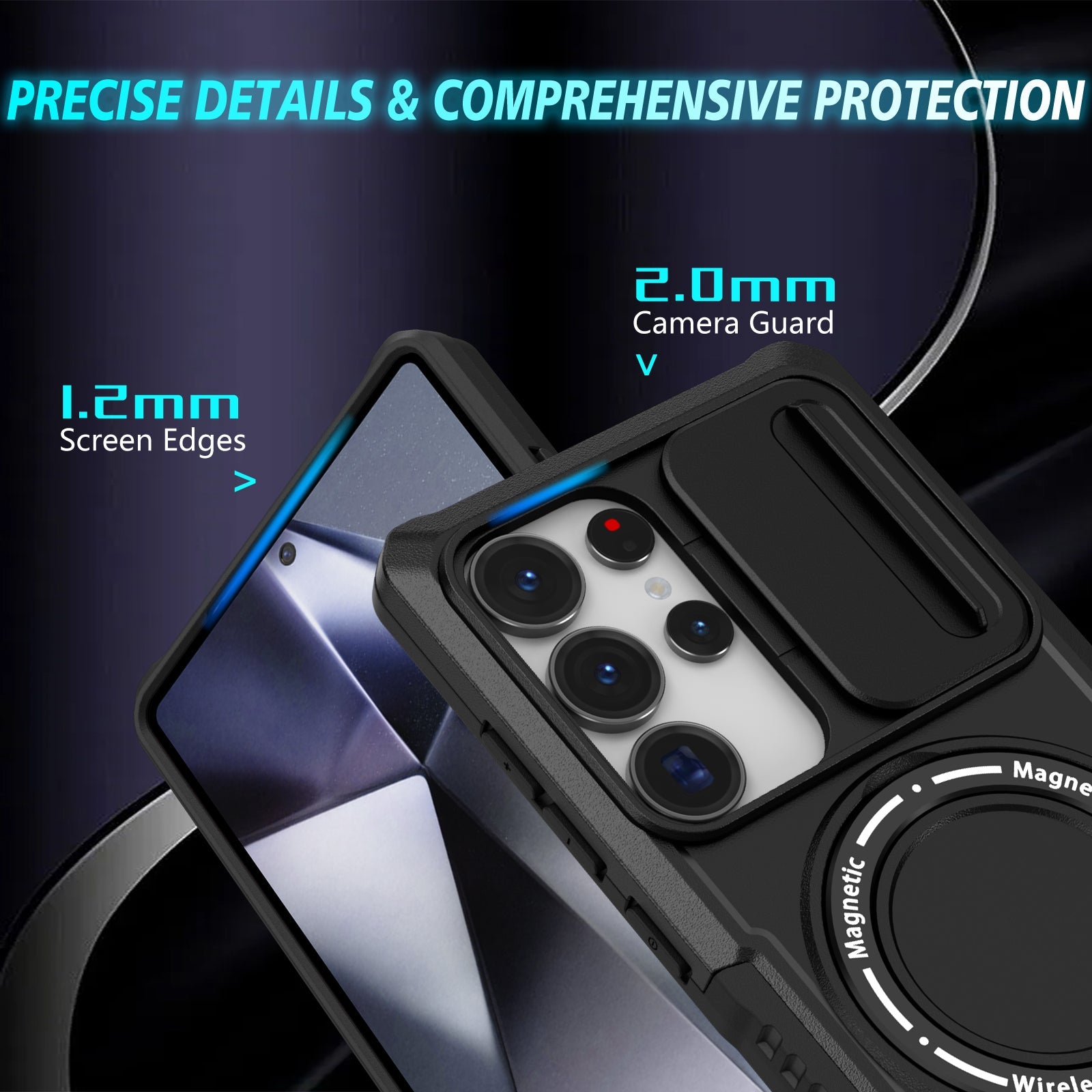 Galaxy S25 Ultra Magsafe Sliding Cover Case [Black]