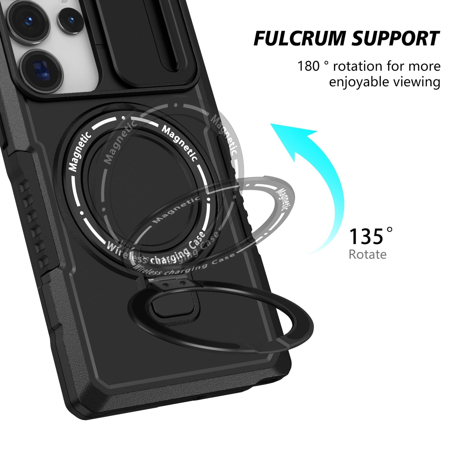 Galaxy S25 Ultra Magsafe Sliding Cover Case [Black]