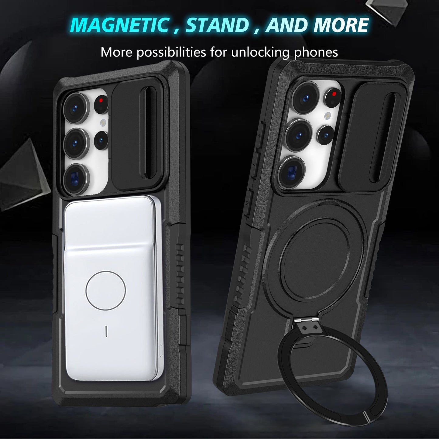 Galaxy S25 Ultra Magsafe Sliding Cover Case [Black]