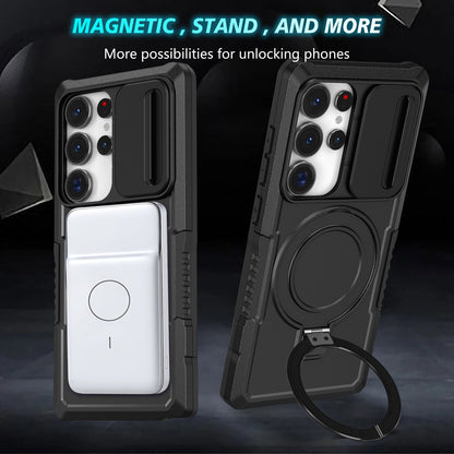 Galaxy S25 Ultra Magsafe Sliding Cover Case [Black]