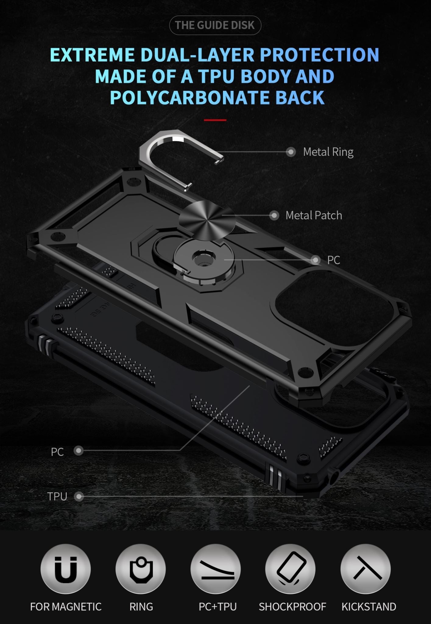 Xiaomi Redmi 13C 4G Military Armour Case [Black]