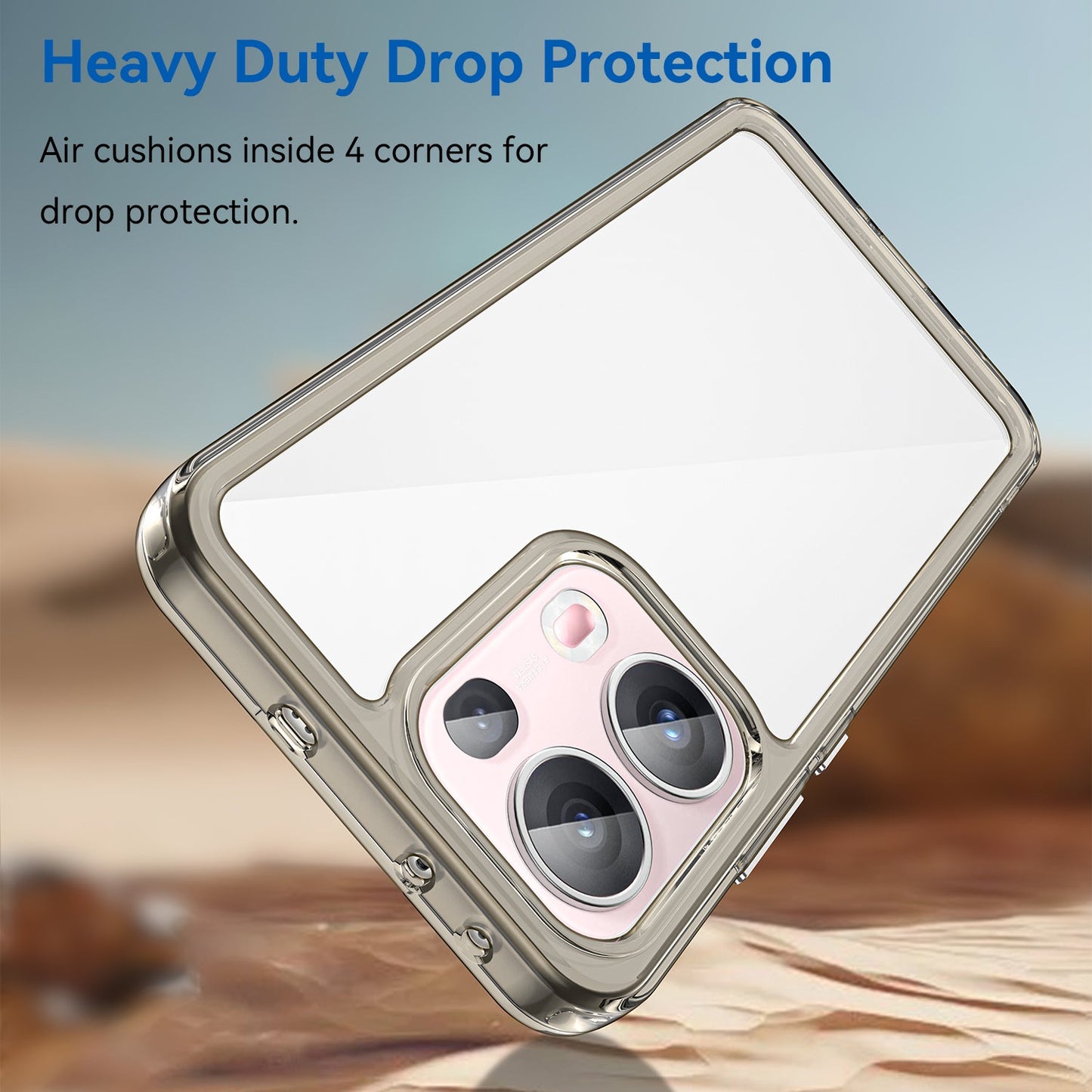 Oppo Reno 13 Pro 5G Soft Gel Case [Clear Grey]