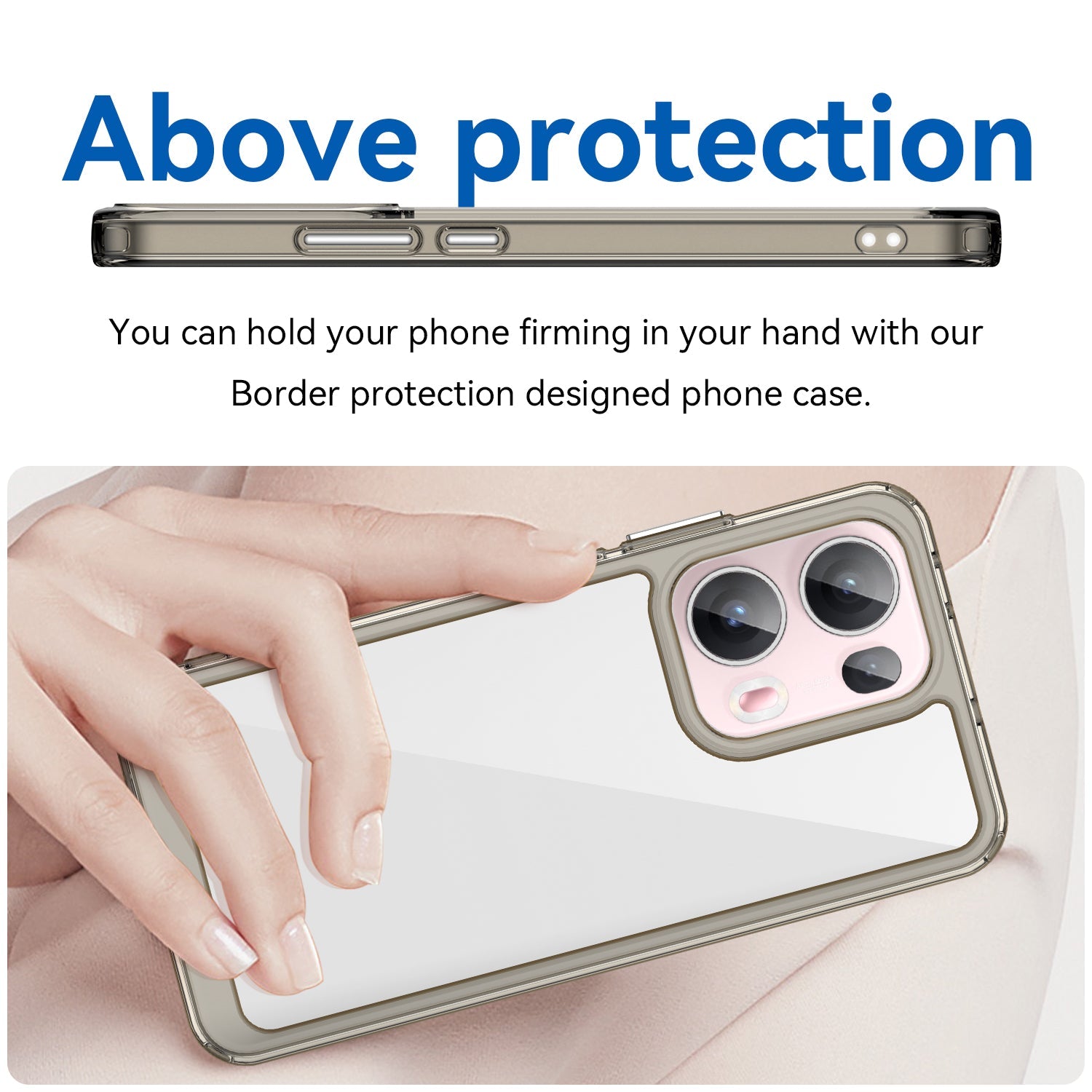 Oppo Reno 13 Pro 5G Soft Gel Case [Clear Grey]