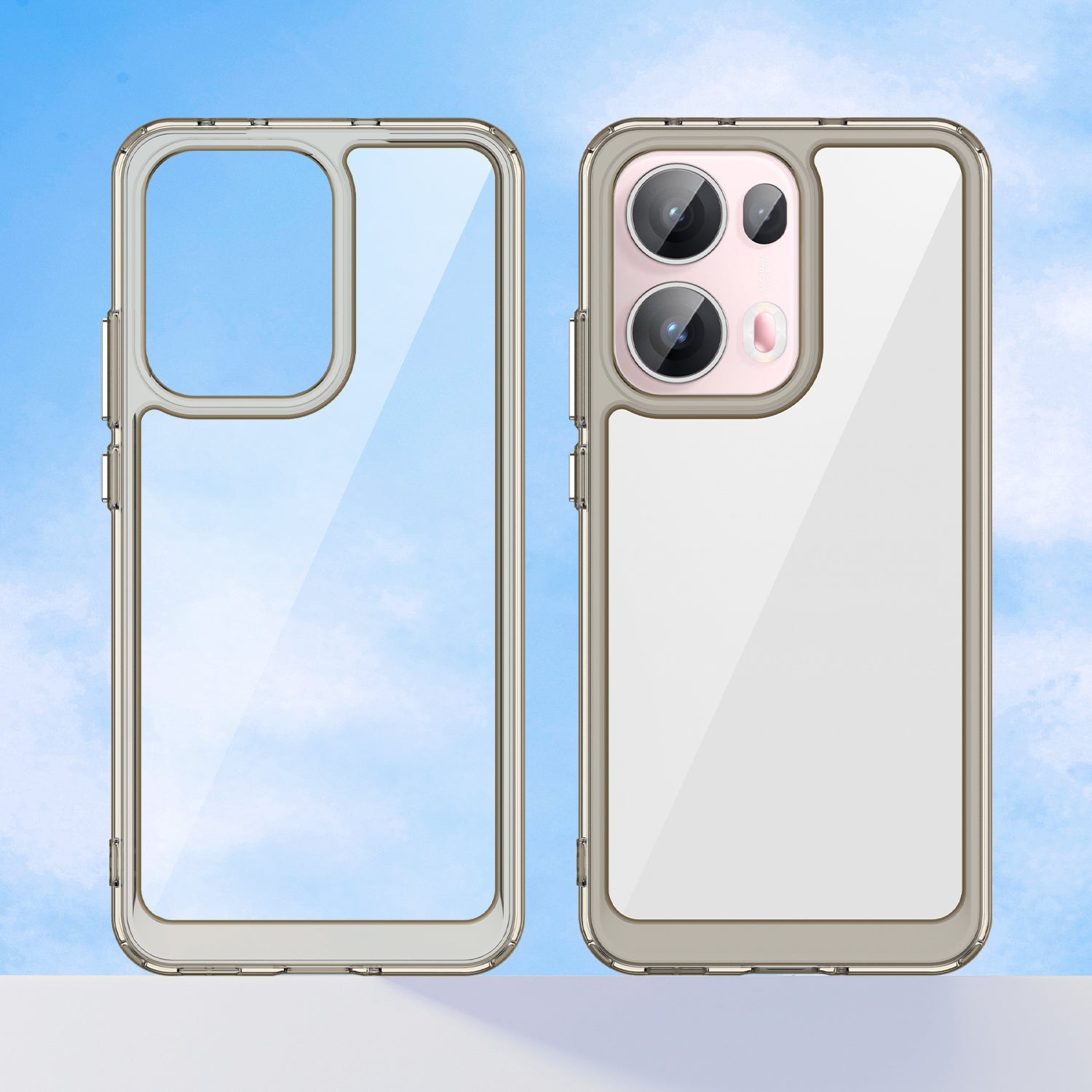 Oppo Reno 13 Pro 5G Soft Gel Case [Clear Grey]