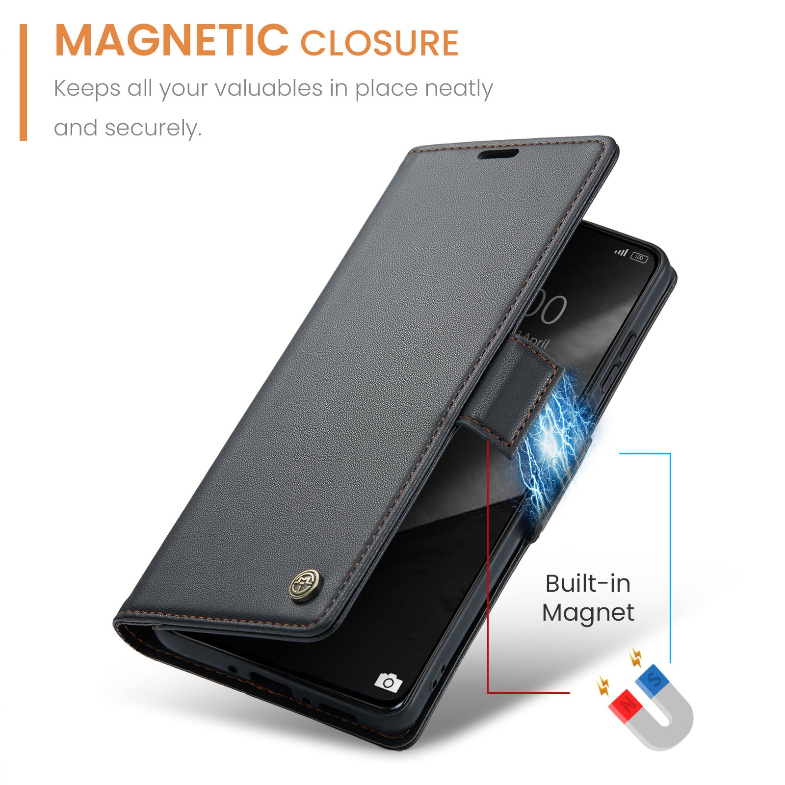 Xiaomi Poco X7 Pro Pu Wallet Case [Black]