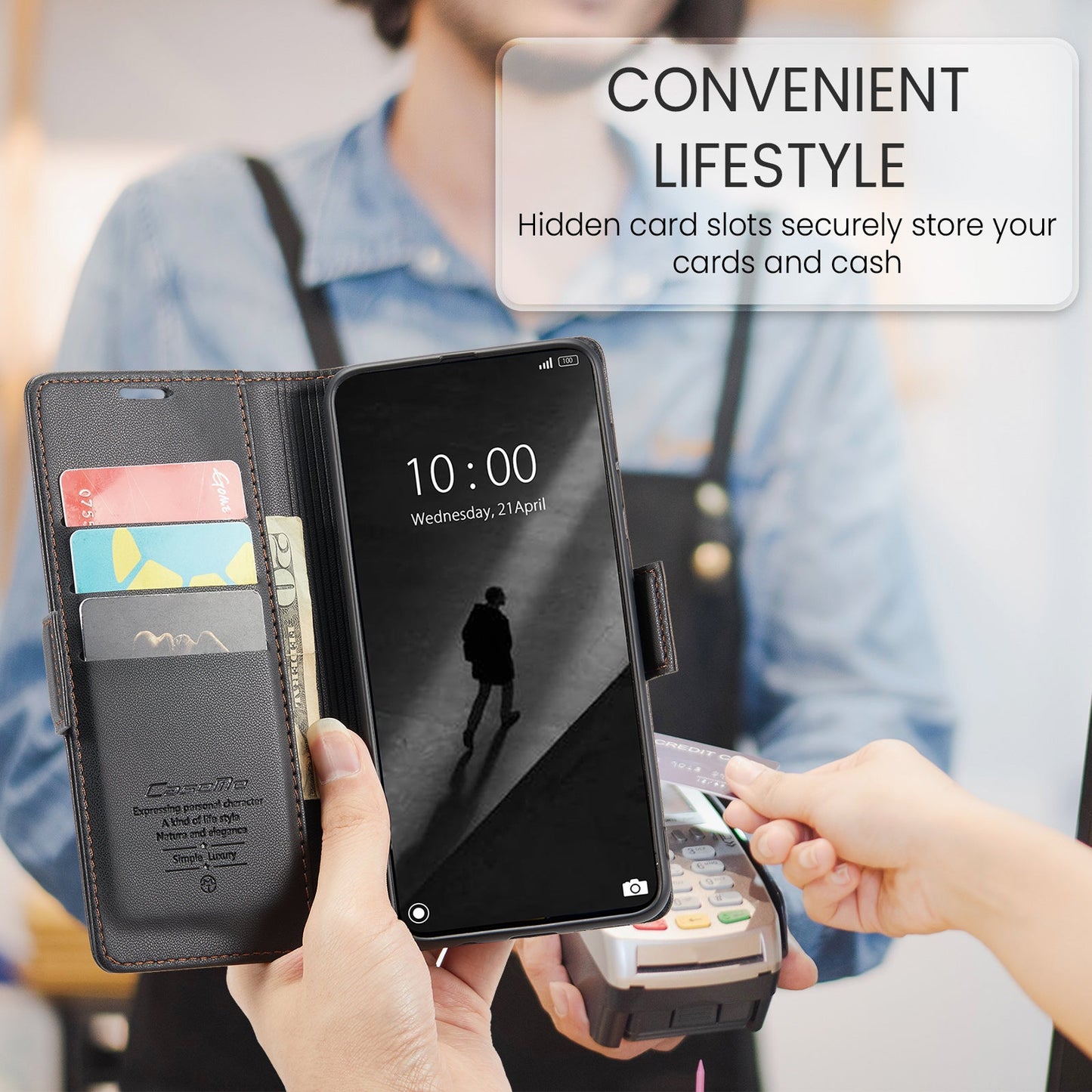 Xiaomi Poco X7 Pro Pu Wallet Case [Black]