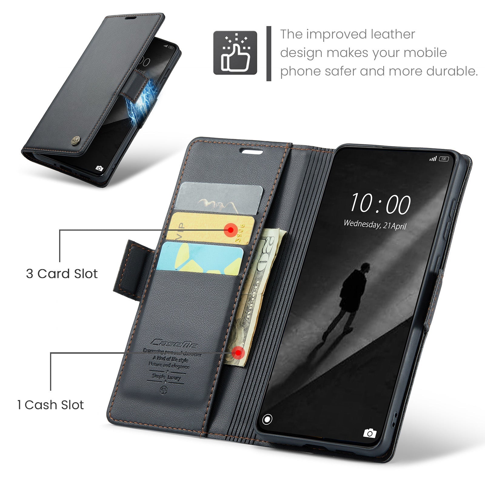 Xiaomi Poco X7 Pro Pu Wallet Case [Black]