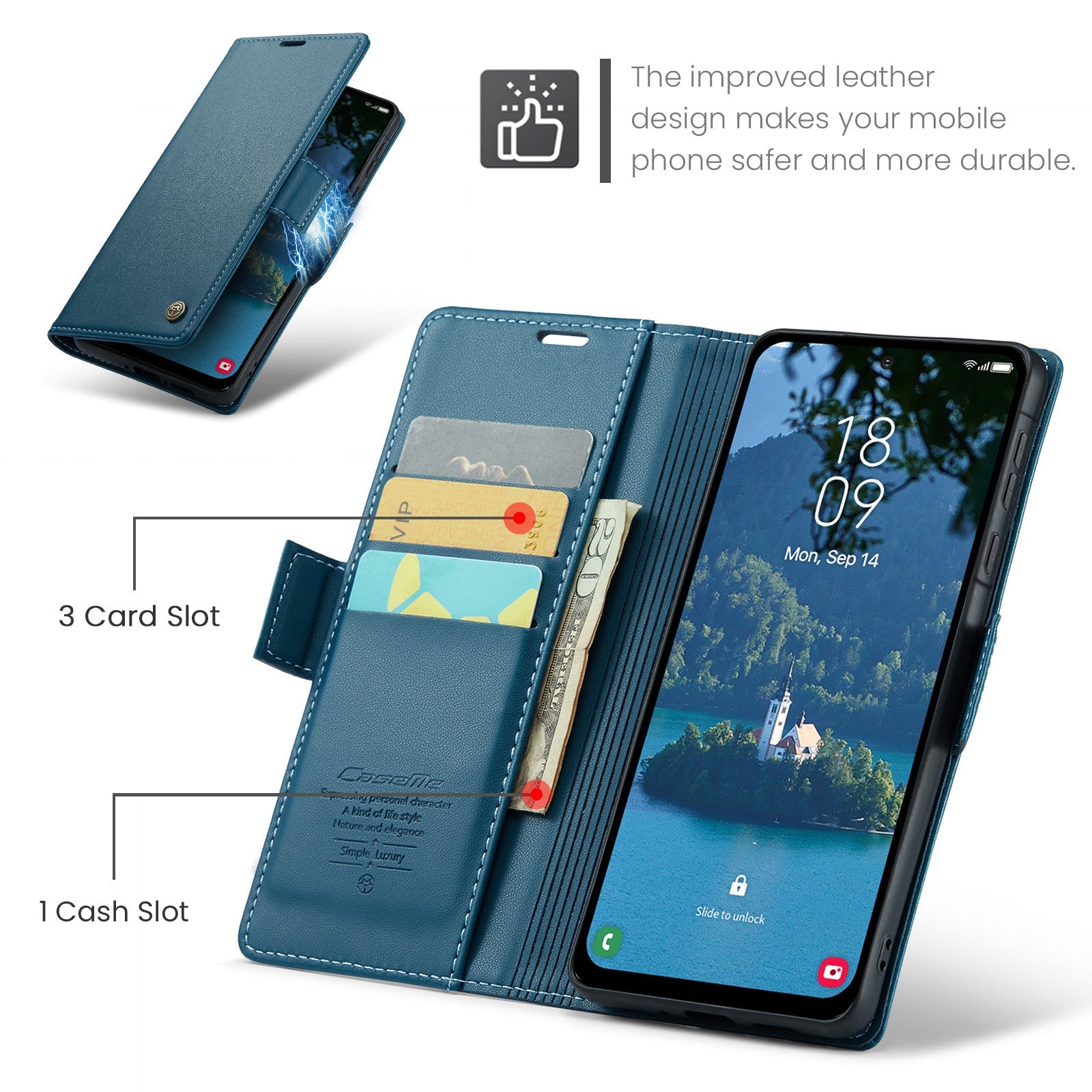 Galaxy A56 5G Pu Wallet Case [Navy]