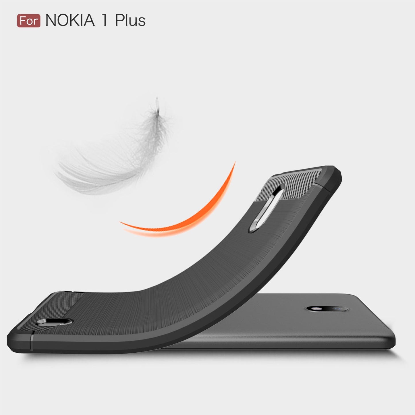 Nokia 1 Plus Carbon Fibre Case [Navy]