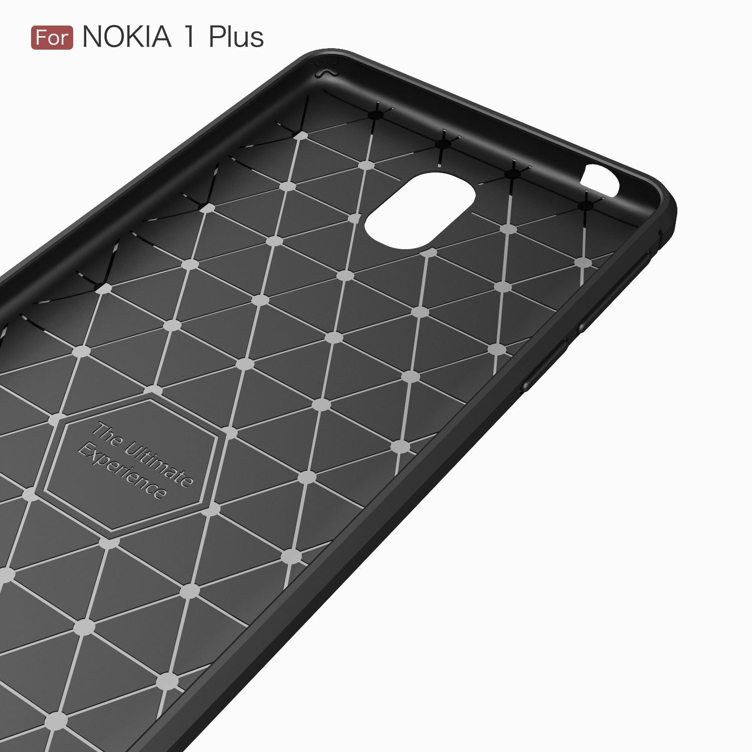 Nokia 1 Plus Carbon Fibre Case [Navy]