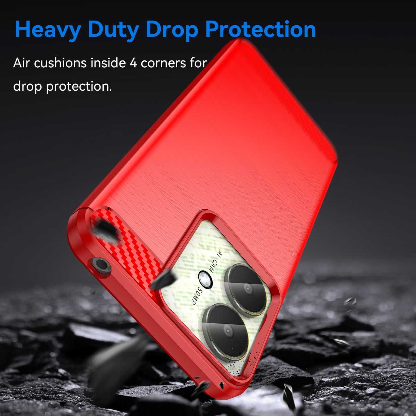 Xiaomi Poco C65 Carbon Fibre Case [Red]