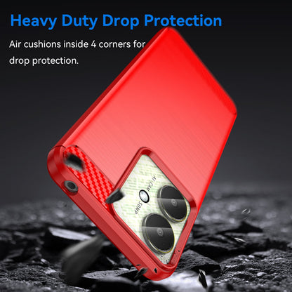 Xiaomi Poco C65 Carbon Fibre Case [Red]
