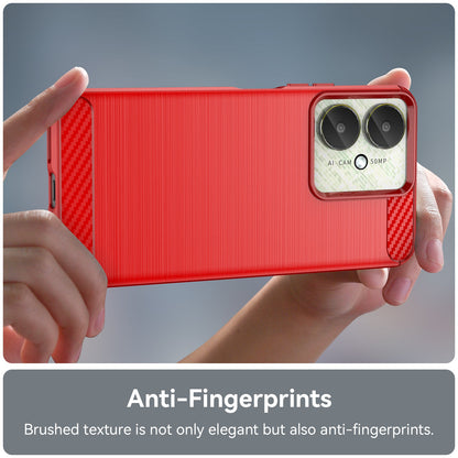Xiaomi Poco C65 Carbon Fibre Case [Red]