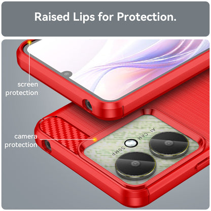 Xiaomi Poco C65 Carbon Fibre Case [Red]