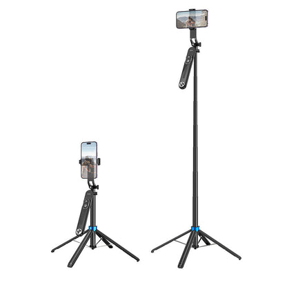 Hoco Premium Bluetooth Selfie Stick w/ 1.75m Quadpod, Camera Mount, Stabilizer (K22)