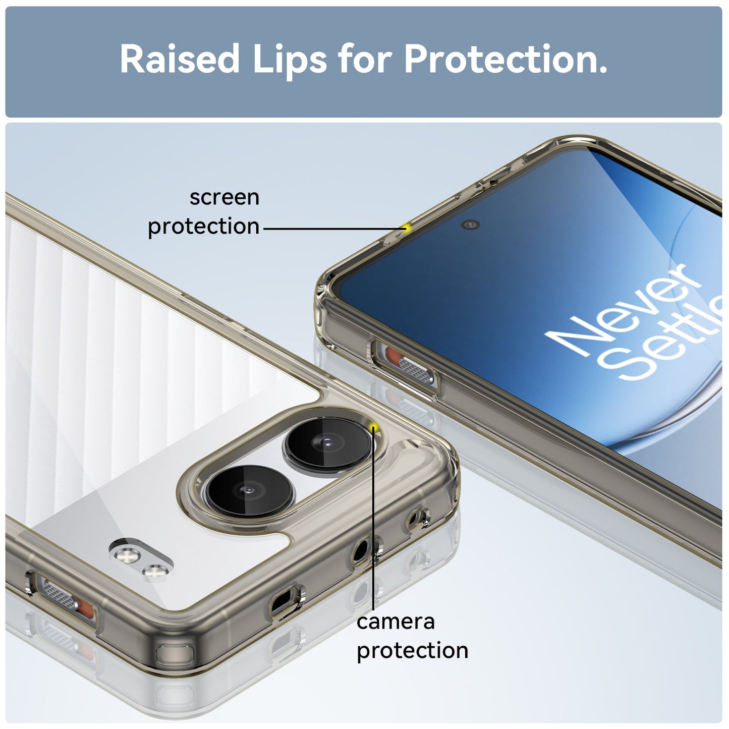 Oneplus Nord 4 Soft Gel Bumper Case [Clear Grey]