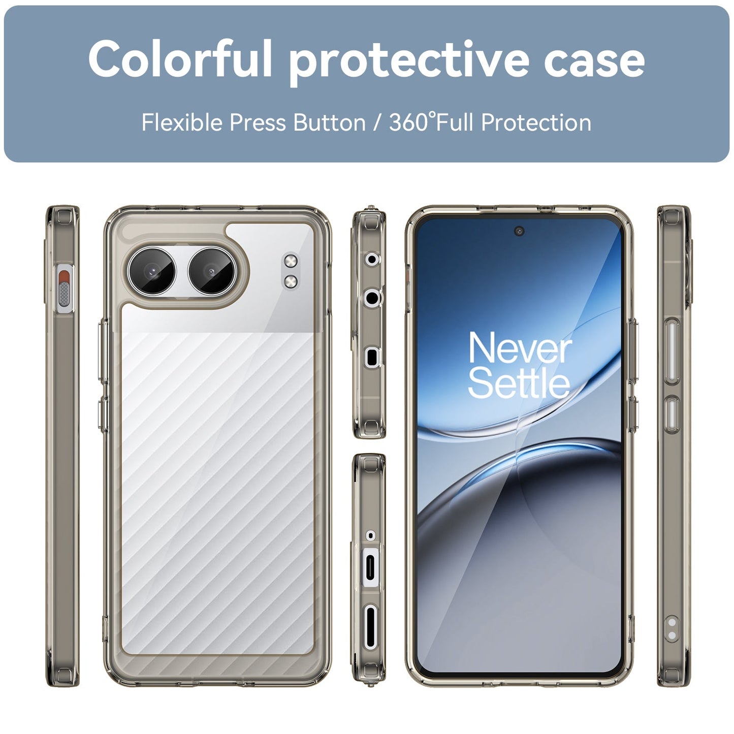 Oneplus Nord 4 Soft Gel Bumper Case [Clear Grey]