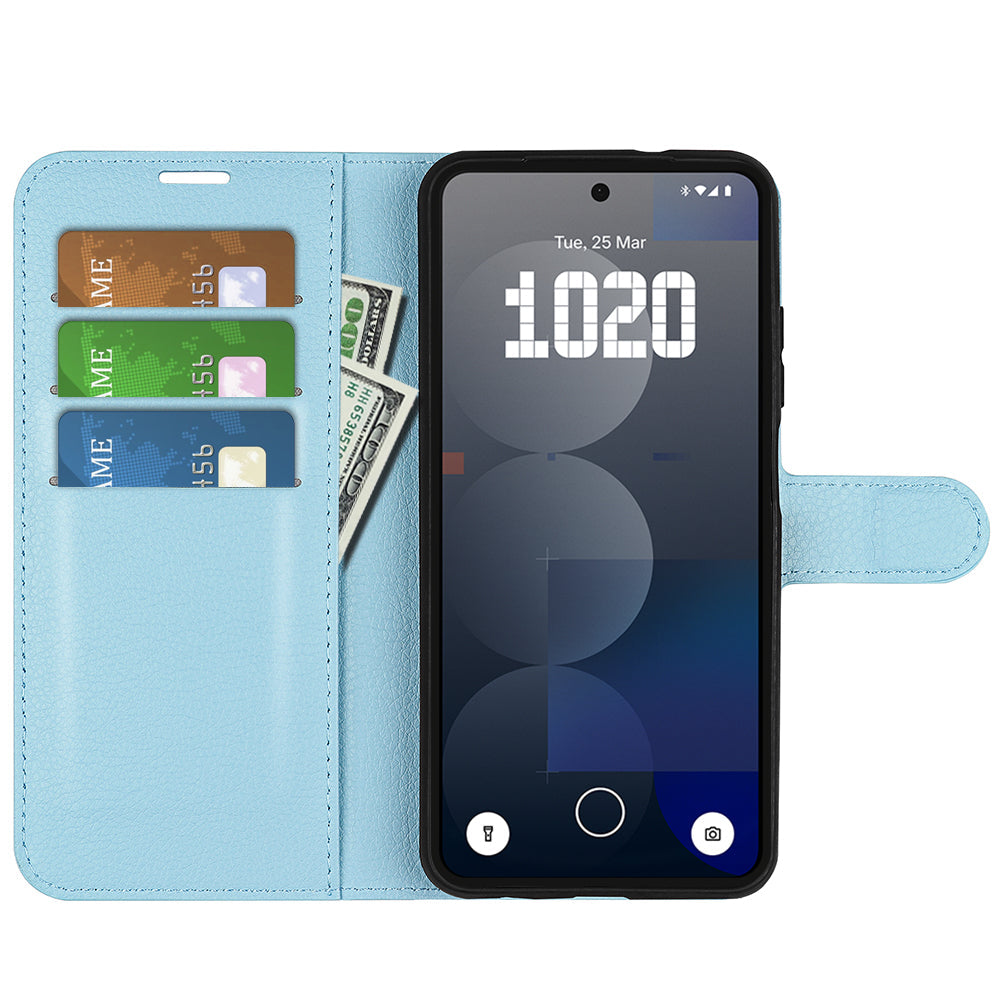 Nothing Phone (3A) Pro Pu Wallet Case [ Light Blue ]